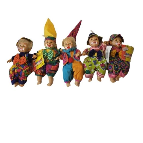 5 Bean Bag Kids Clowns - Picture 1 of 8